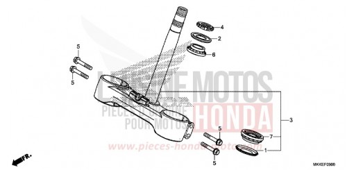 TIGE DE DIRECTION CRF1000AK de 2019